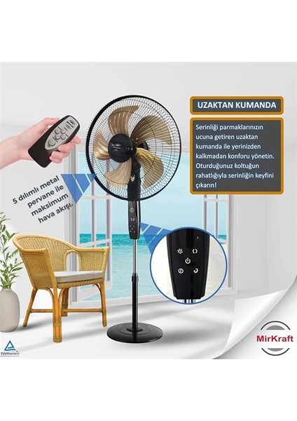 FS-5018 Stand Fan Vantilatör 18'' (Uzaktan Kumandalı) fırsatları