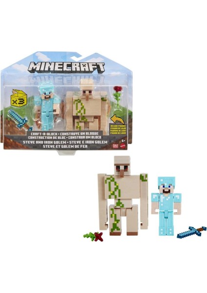 GTT53 Minecraft 3.25INCH-8.25CM Figürler - Ikili Paket