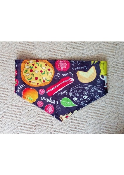 Küçük Boy Desenli Bağcıklı Köpek Fuları Bandana, Siyah, 40 cm modelleri