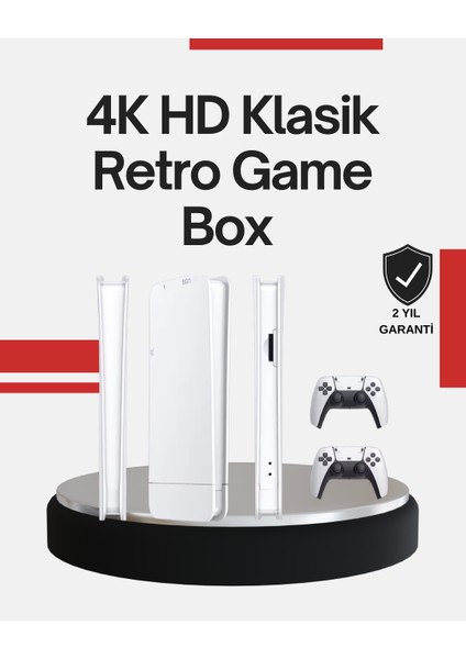 2 Kollu Kablosuz 4K Tv Uyumlu Klasik Oyun Konsolu