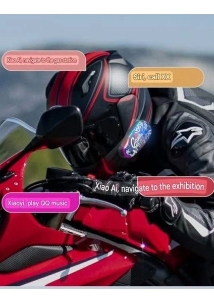 Helmet Graffiti Motor Kask Kulaklık Rgb Modlu Su Geçirmez 6.0 Bluetooth Intercom Yenı Model fırsatları