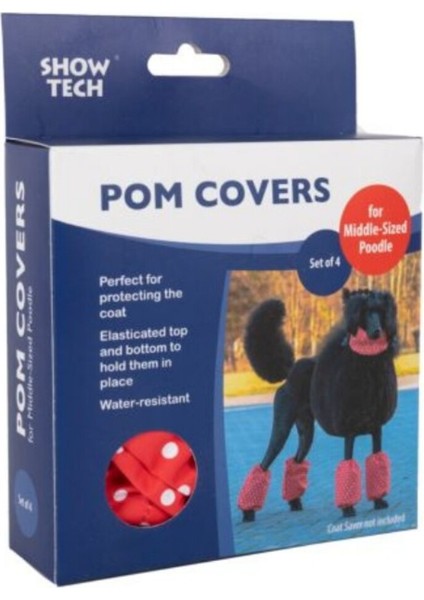 Kırmızı Puantiyeli Tüy Koruyucu Kılıf, 4'lü Set, Standart Boy Köpek Tasması fiyatları