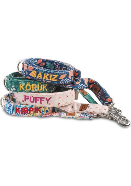 Pembe Kişiye Özel Köpek Gezdirme Kayışı ve Tasması, Desenli, Rahat ve Şık indirimleri