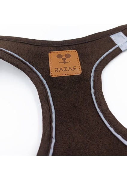 Koyu Kahverengi Süet Köpek Göğüs Tasması, Rahat ve Şık Tasarım fiyatları
