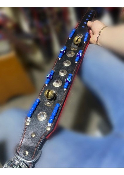 Siyah Manda Derisi Köpek Tasması, Dayanıklı ve Şık Tasarım