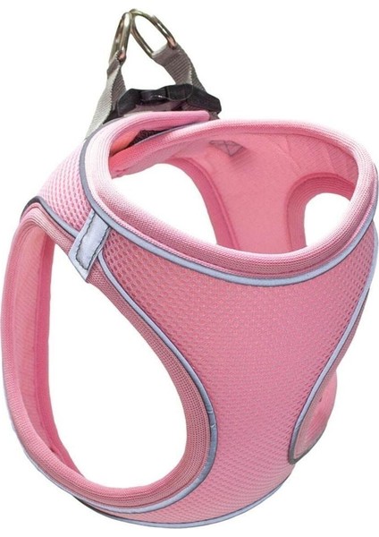 Renkli Hava Fileli Kedi ve Köpek Göğüs Tasması, Yansıtıcı, Açık Pembe, Küçük Bedene Uygun fiyatları