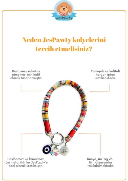 Pembe Ip Halat Kedi ve Köpek Boyun Tasması, Charm Uçlu, Gümüş Renkli fırsatları