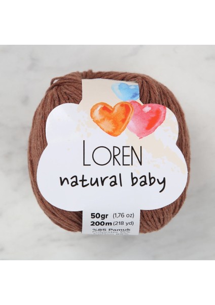 Loren Natural Baby Tarçın El Örgü Ipi - R072