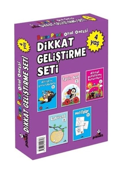 Okul Öncesi 4 Yaş Dikkat Geliştirme Seti (5 Kitap)