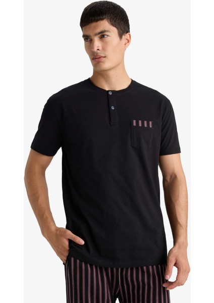 Pijama Takımı Regular Fit Kısa Kollu Üst Çizgili Uzun Alt F4884AX25AU indirimleri