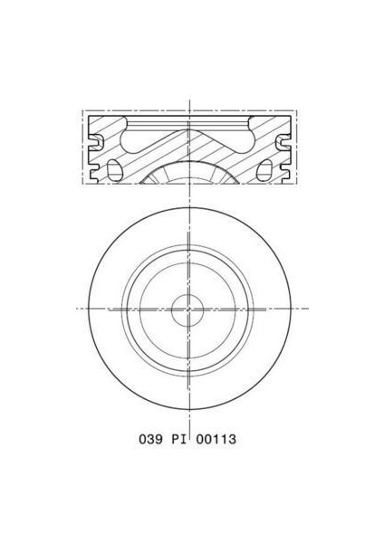 039PI00113002 - Motor Piston Segman 050 FOCUS-P308-P3008-P508-P5008-C4-DS5-DS4-1.6HDI-TDCI DV6C Euro5