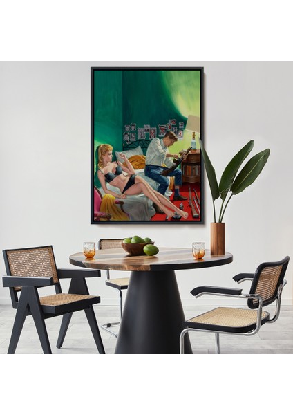 Çerçeveli Kuşatılmış Suçlu ve Ortağı Kadın TABLO-7724