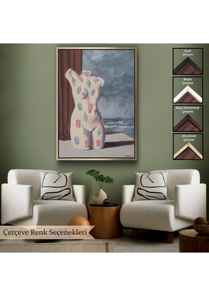 Çerçeveli Rene Magritte - Su Damlası TABLOSU-7345
