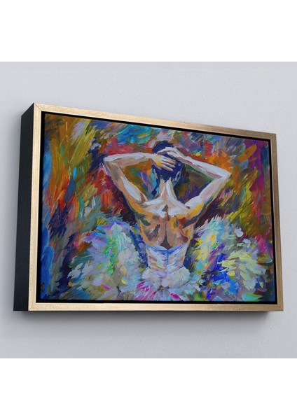 Çerçeveli Balerin Kız Yağlıboya Görünüm Dekoratif Kanvas Duvar TABLOSU-3612 modelleri