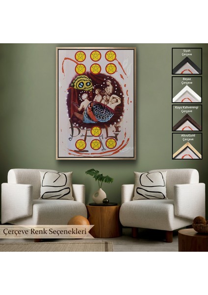 Çerçeveli Salvador Dali - On Pentagram TABLO-7403