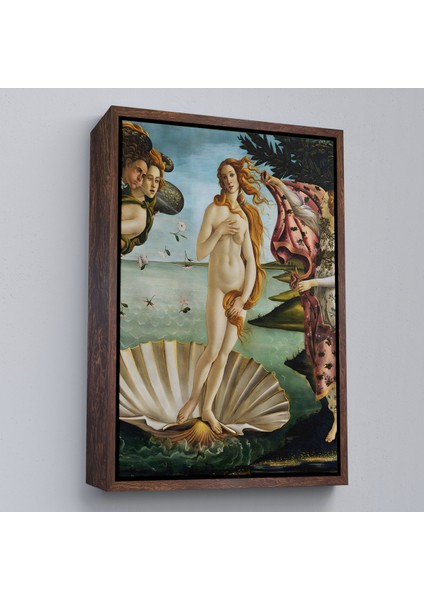 Çerçeveli Sandro Botticelli, Venüs'ün Doğuşu Tablosu - The Birth Of VENUS-8109