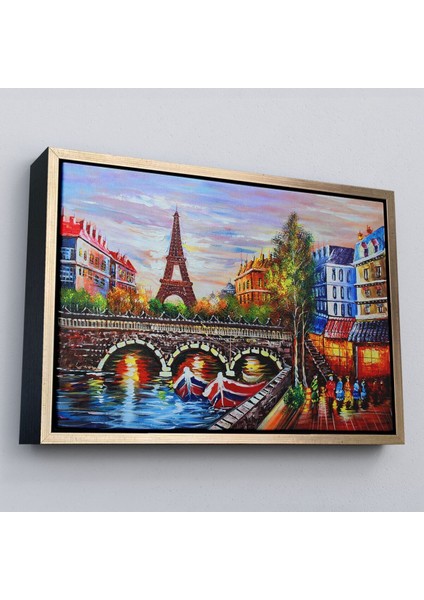 Çerçeveli Fransa Paris Eyfel Kulesi Manzaralı Duvar TABLOSU-1232