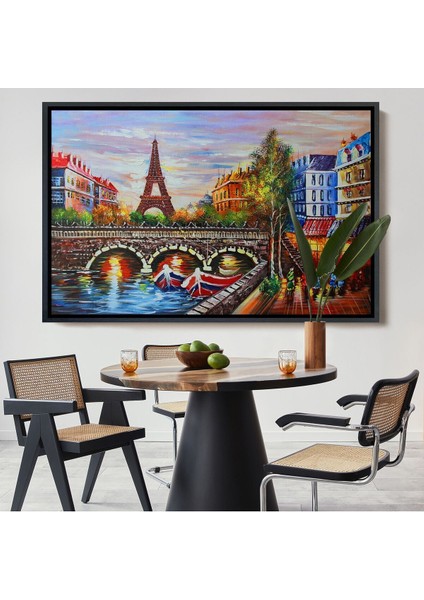 Çerçeveli Fransa Paris Eyfel Kulesi Manzaralı Duvar TABLOSU-1232