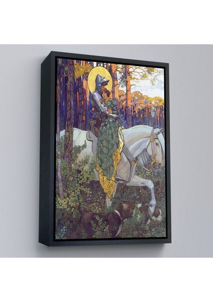 Çerçeveli Beyaz At Üzerindeki Prenses ve Prens TABLOSU-6268 fırsatları