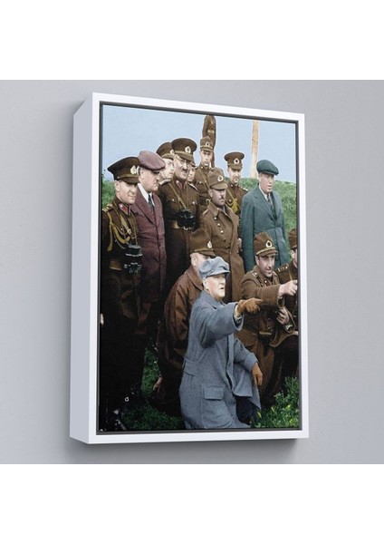 Çerçeveli Atatürk Silah Arkadaşları Ile Cephede Dekoratif Duvar TABLOSU-6211 fırsatları