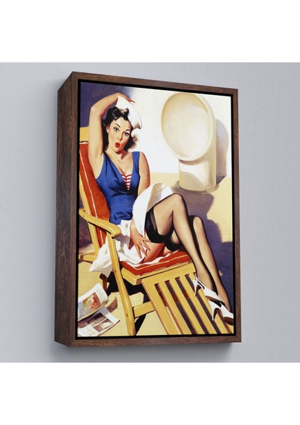 Çerçeveli Sailor Pin Up Dekoratif Duvar Tablosu - Denizci KIZ-6459 fiyatları
