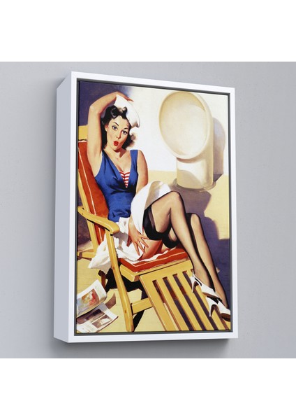 Çerçeveli Sailor Pin Up Dekoratif Duvar Tablosu - Denizci KIZ-6459 fırsatları