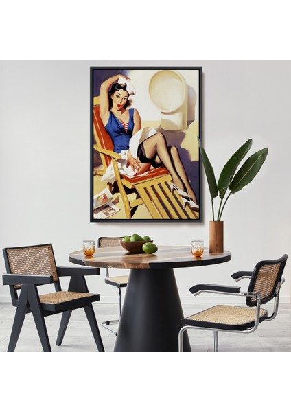 Çerçeveli Sailor Pin Up Dekoratif Duvar Tablosu - Denizci KIZ-6459