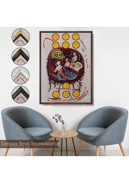 Çerçeveli Salvador Dali - On Pentagram TABLO-7403