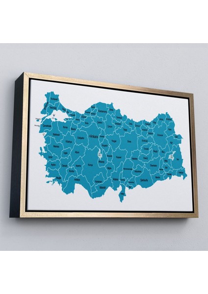 Çerçeveli Türkiye Haritası Kanvas Tablo Eğitici ve Öretici Dekoratif Tablo TABLO-3115 modelleri