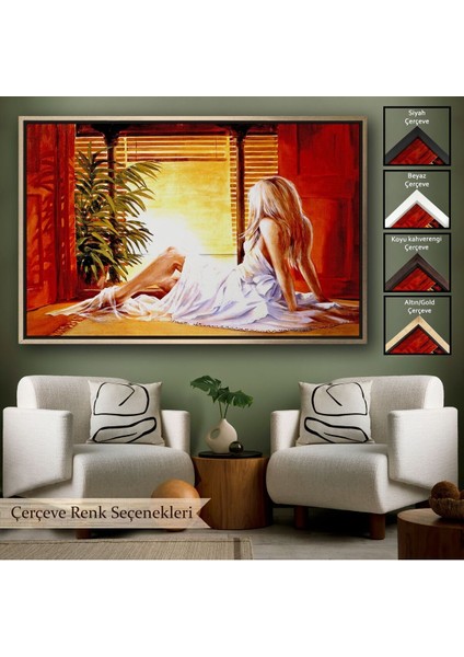 Çerçeveli Pencere Önündeki Kadın TABLOSU-6633