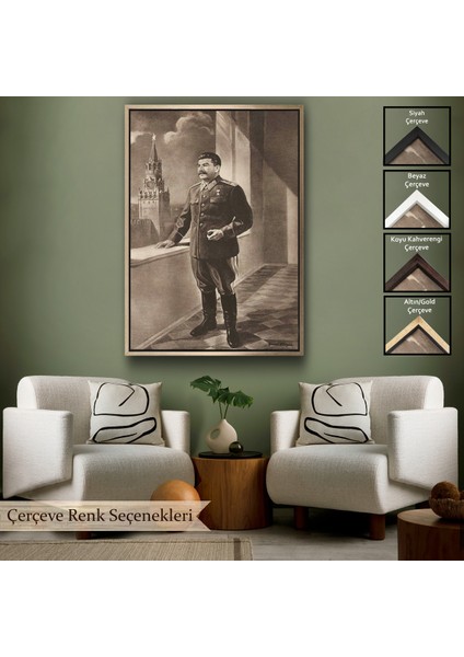 Çerçeveli Joseph Stalin Rusya ve Sovyetler Birliği Sscb TABLO-7715