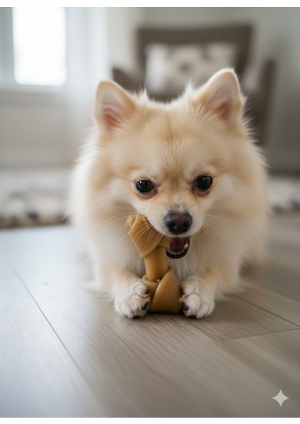 Doğal 5 cm Sığır Derisi Köpek Kemiği, Küçük ve Yavru Köpekler Için Ideal modelleri