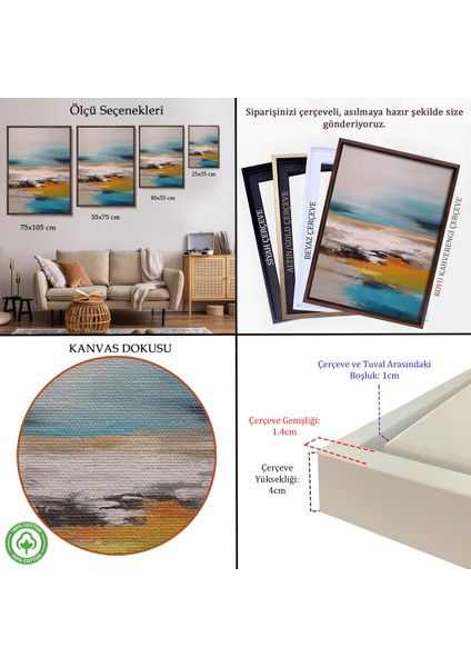 Çerçeveli Yağlıboya Görünümlü Dekoratif TABLO-7610 indirimleri