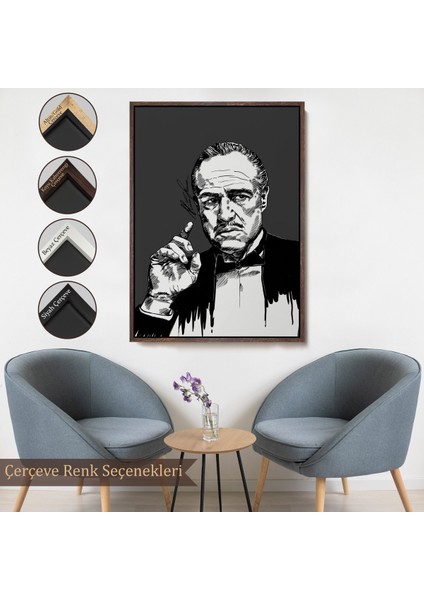 Çerçeveli Godfather Mafya TABLO-7939