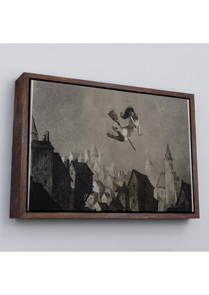 Çerçeveli Amerikan Kabusları Tablo, Şabat Ayini, Cadı Uçuşu Kanvas Tablo, Wiccan Sihirli DEKOR-5374 fiyatları