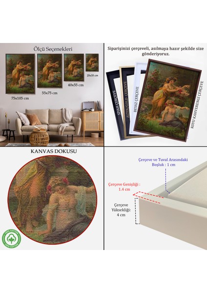 Çerçeveli Göl Kenarındaki Çiçekli Kadın Dekoratif Duvar TABLOSU-6248 indirimleri