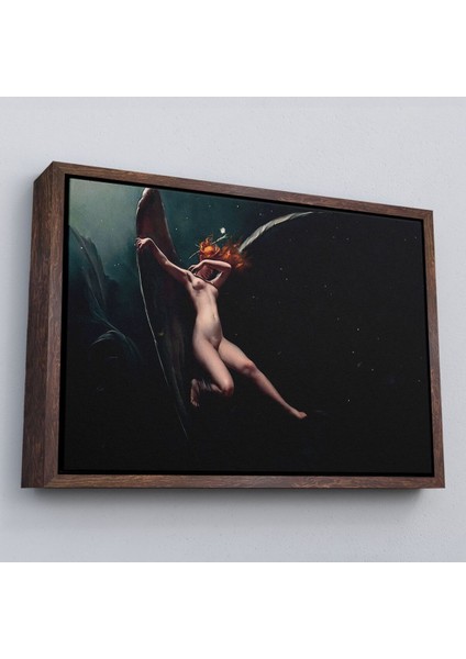 Çerçeveli Yıldızlı Gökyüzü Altında Bir Peri Kanvas Tablo, Klasik Sanat Kanvas TABLO-5383 fiyatları