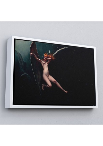 Çerçeveli Yıldızlı Gökyüzü Altında Bir Peri Kanvas Tablo, Klasik Sanat Kanvas TABLO-5383 fırsatları