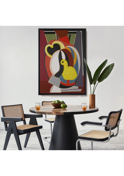 Çerçeveli Auguste Herbin - Soyut Sanat Kompozisyon TABLOSU-8102
