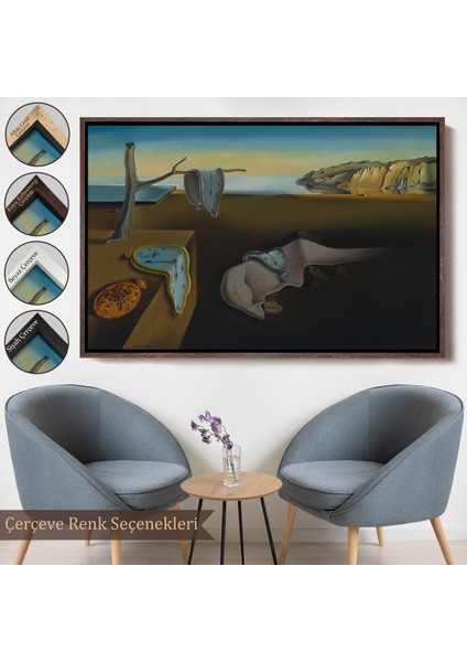 Çerçeveli Salvador Dali - Belleğin Azmi Tablo - The Persistence Of MEMORY-7128