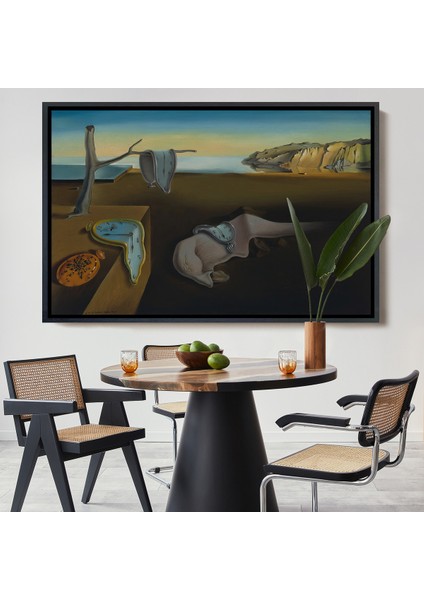 Çerçeveli Salvador Dali - Belleğin Azmi Tablo - The Persistence Of MEMORY-7128
