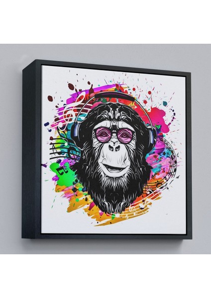 Çerçeveli Dj Maymun Kanvas TABLO-5063