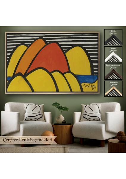 Çerçeveli Alexander Calder - Çarpmalar Tablosu - BUMPS-7060