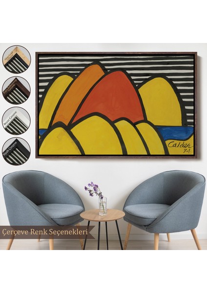 Çerçeveli Alexander Calder - Çarpmalar Tablosu - BUMPS-7060