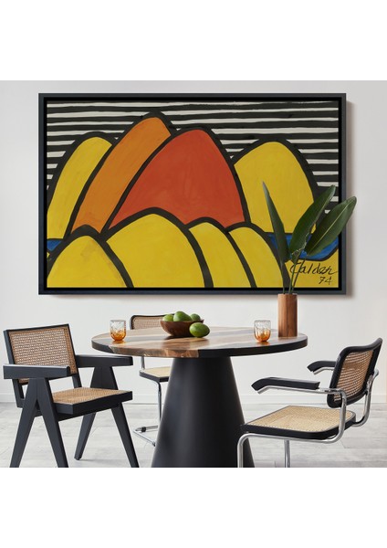 Çerçeveli Alexander Calder - Çarpmalar Tablosu - BUMPS-7060