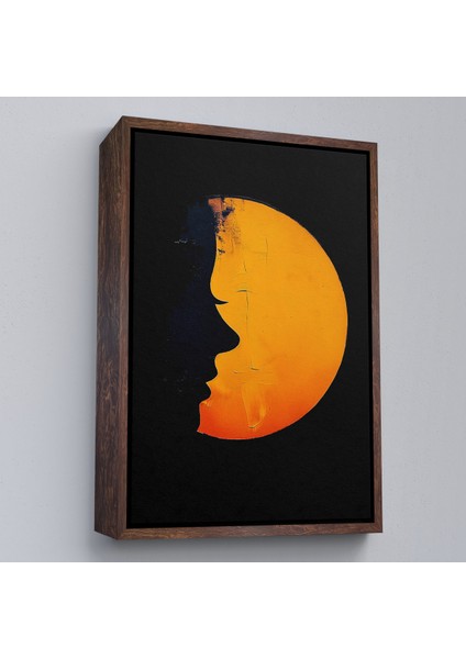 Çerçeveli Güneş ve Kadın Silüeti TABLO-7588