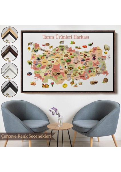 Çerçeveli Tarım Ürünleri Yerli Malı Haftası Türkiye HARITASI-1046