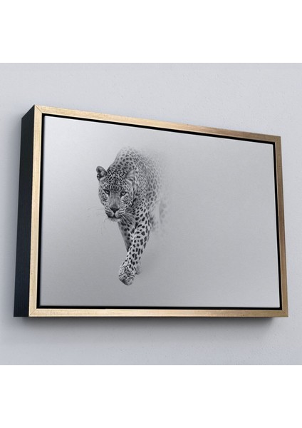 Çerçeveli Leopar Dekoratif Kanvas TABLO-1154