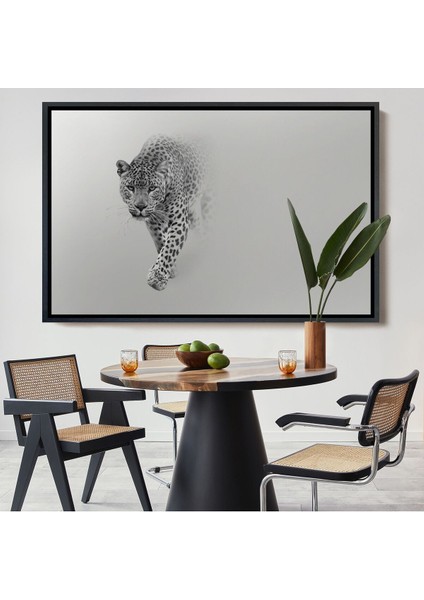 Çerçeveli Leopar Dekoratif Kanvas TABLO-1154