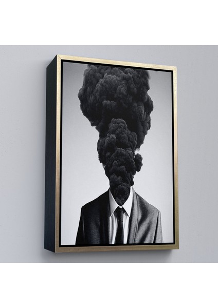 Çerçeveli Kafasından Kara Duman Çıkan Adam TABLOSU-7926 modelleri